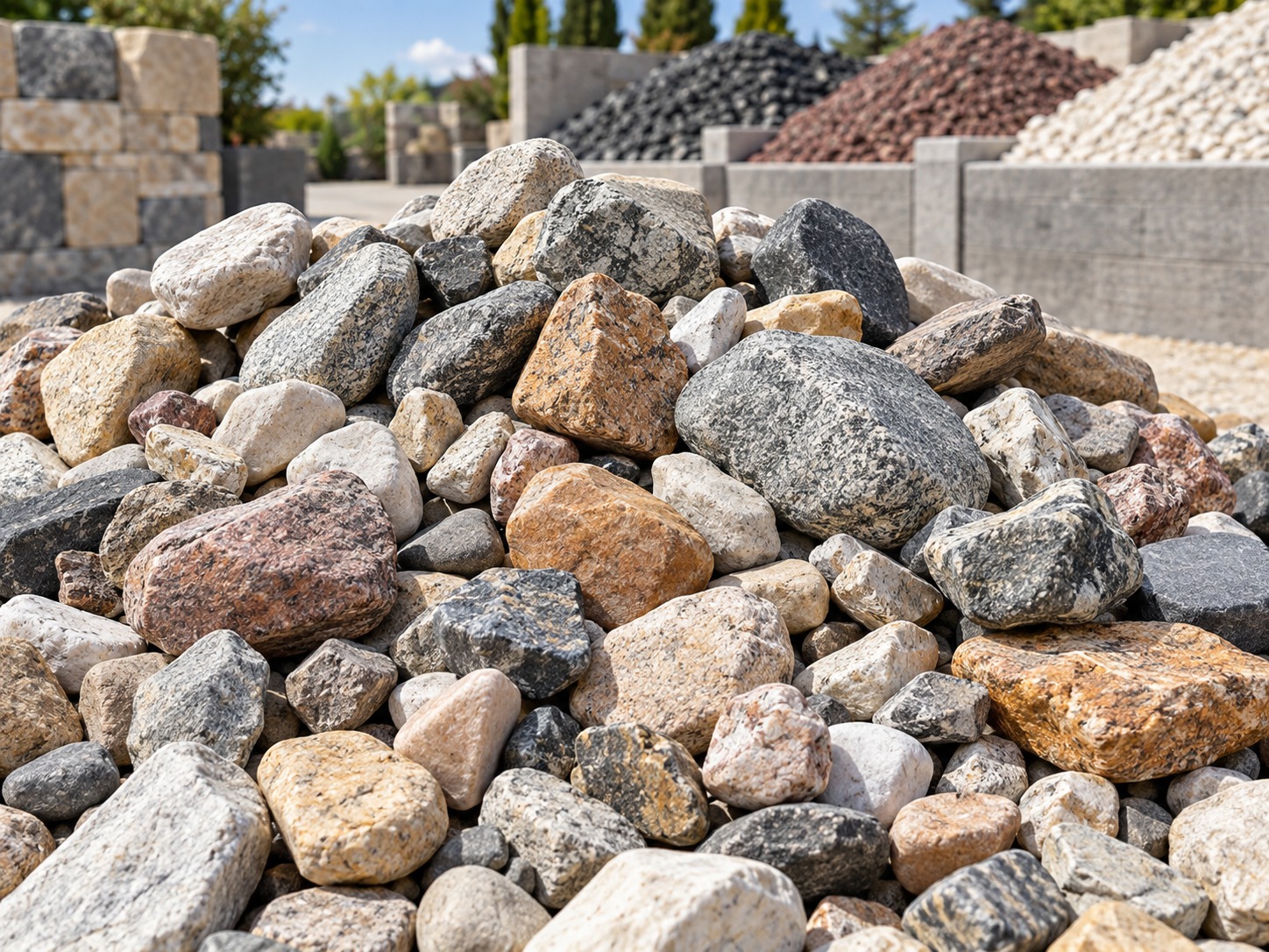 Oversize Earthtone River Rock